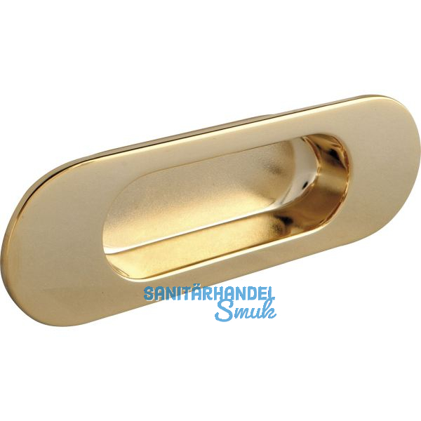 Muschelgriff Zalya Breite 110 mm, Einlassma� 68 x 25 mm, ZN vergoldet