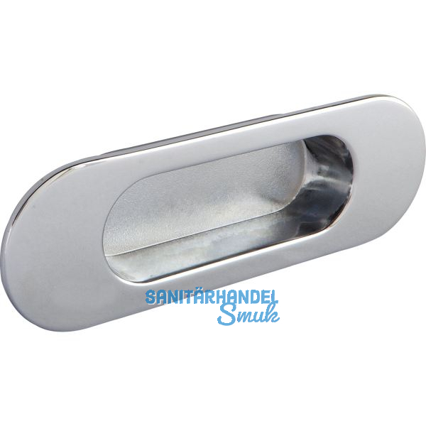 Muschelgriff Zalya Breite 151 mm, Einlassma� 102 x 25 mm, ZN verchromt poliert