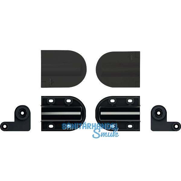 LAMP� Deckelscharnier HG-JHM20-80 gro�; Aluminium/Kunststoff schwarz