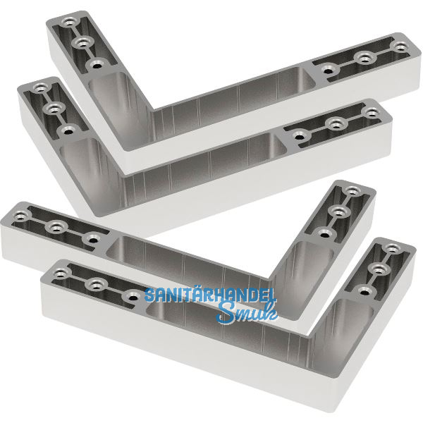 EFFEGI BREVETTI Eckteile zu Glasrahmenprofil ANKOR 30 f�r eine T�r