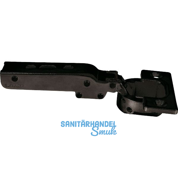 LAMP� Schwerlast M�bel Scharnier 95�, Eckanschlag, mit Feder, schwarz