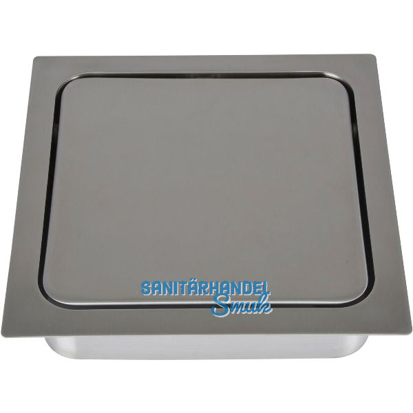 LAMP� Einwurfklappe ged�mpft eckig 170 x 170 mm Edelstahl