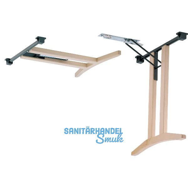 Klapptischgestell 820 - Buche roh/schwarz beschichtet