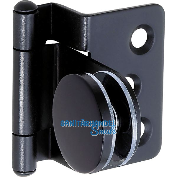 LAMP�Glast�rscharnier GH34-8, Glas 4-6mm; 34x38 mm, Stahl schwarz