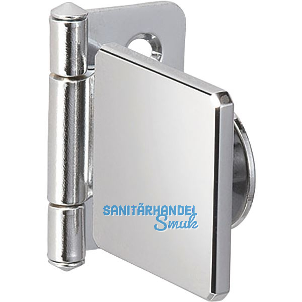 LAMP�Glast�rscharnier GH34-0CR-K, Glas 4-6 mm; 36x38 mm, Stahl verchromt eckig