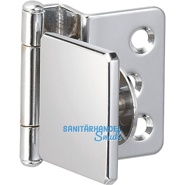 LAMP�Glast�rscharnier GH34-8CR-K, Glas 4-6 mm; 38x38 mm, Stahl verchromt eckig
