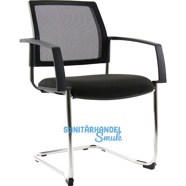 TOPSTAR Besucherstuhl BtoB 20 Netz Armlehne chrom/schwarz