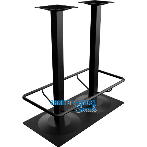 Plattenstehtischgestell mit Fu�st�tze Bayreuth 2 - schwarz beschichtet
