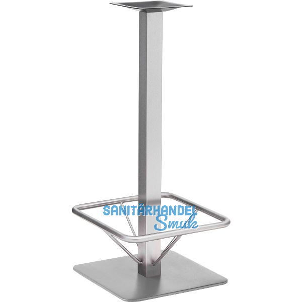 Plattenstehtischgestell mit Fu�st�tze Coburg 1 - Edelstahl geb�rstet