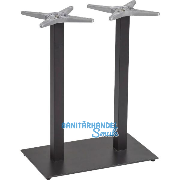 Plattenstehtischgestell Salzach-2-Bar schwarz beschichtet