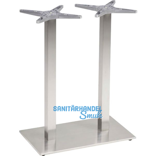 Plattenstehtischgestell Salzach-2-Bar Edelstahl satiniert