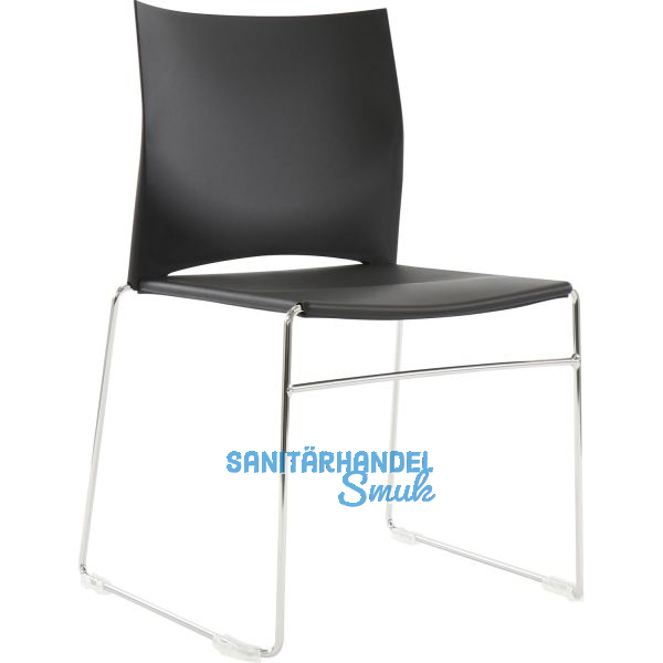 TOPSTAR Besucherstuhl W-Chair schwarz/chrom
