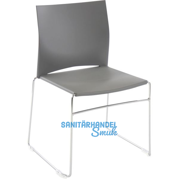 TOPSTAR Besucherstuhl W-Chair grau/verchromt