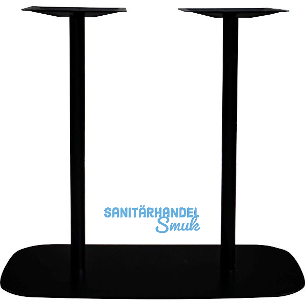 Plattentischgestell Slim, H�he 870, Bodenplatte 985x485, Stahl schwarz RAL 9005