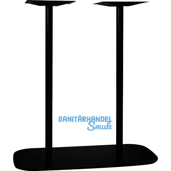 Plattentischgestell Slim, H�he 1070, Bodenplatte 985x485, Stahl schwarz RAL 9005