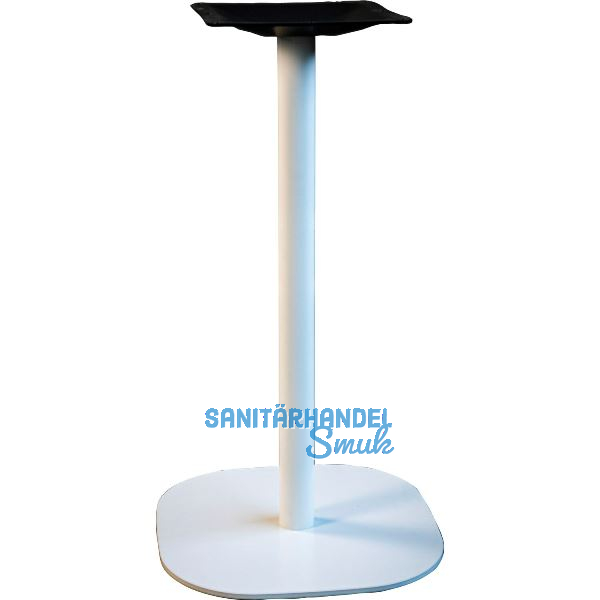 Plattentischgestell Slim, H�he 720, Bodenplatte 390x390, Stahl wei� RAL 9010