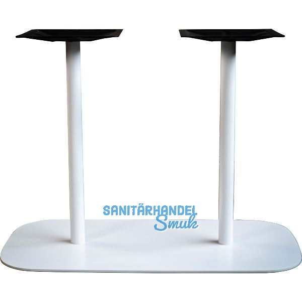 Plattentischgestell Slim, H�he 720, Bodenplatte 985x485, Stahl wei� RAL 9010