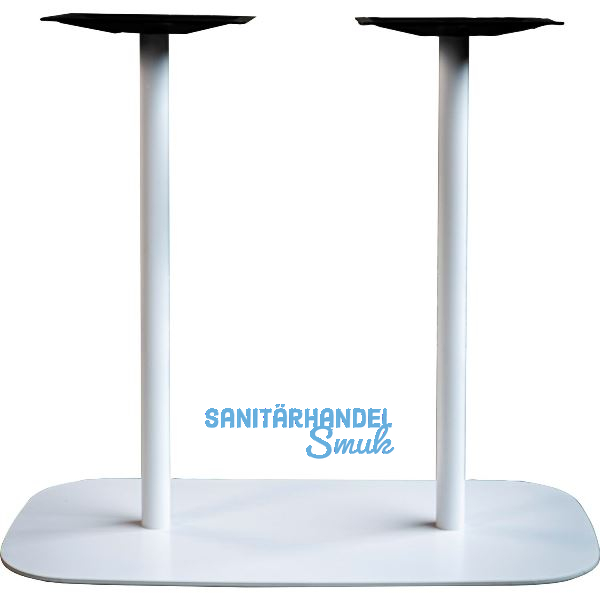 Plattentischgestell Slim, H�he 870, Bodenplatte 985x485, Stahl wei� RAL 9010