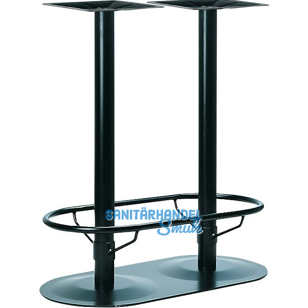 Plattenstehtischgestell Fu�st�tze Rondal F2 - schwarz