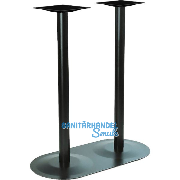 Plattenstehtischgestell Rondal 2 - schwarz beschichtet