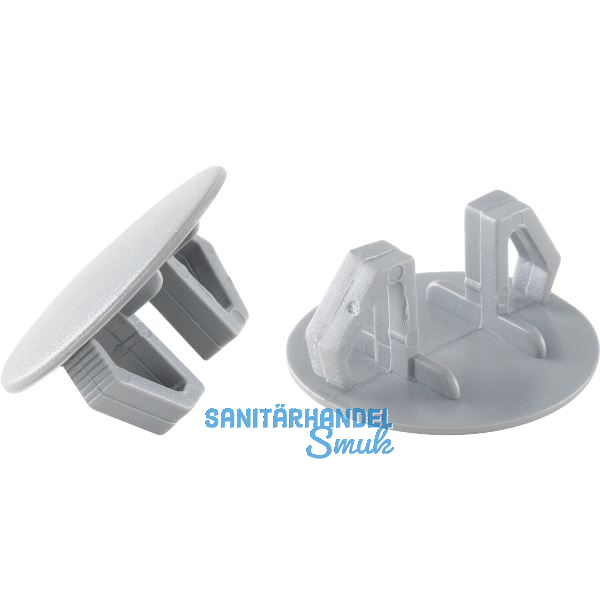 Lochblendstopfen rund DM 22 - 24 mm Kunststoff grau