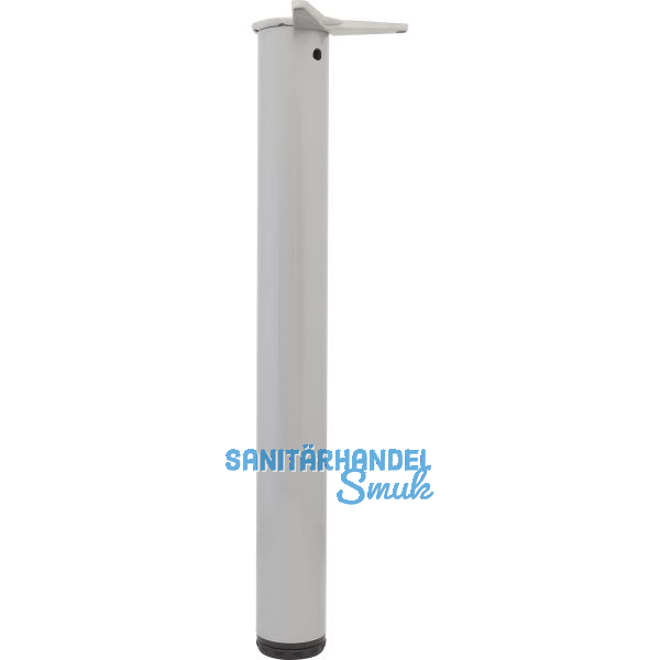 CAMAR Tischfu� rund 80 x 700 mm Stahl silberfarbig