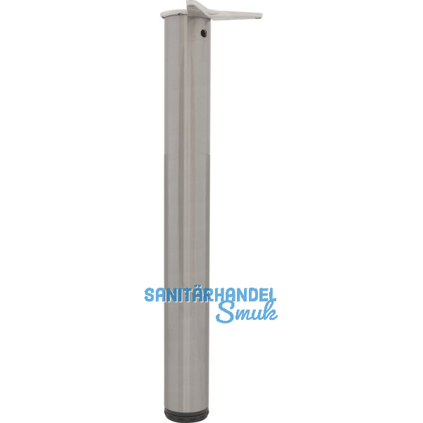 CAMAR Tischfu� rund 80 x 700 mm Stahl Edelstahl-Effekt