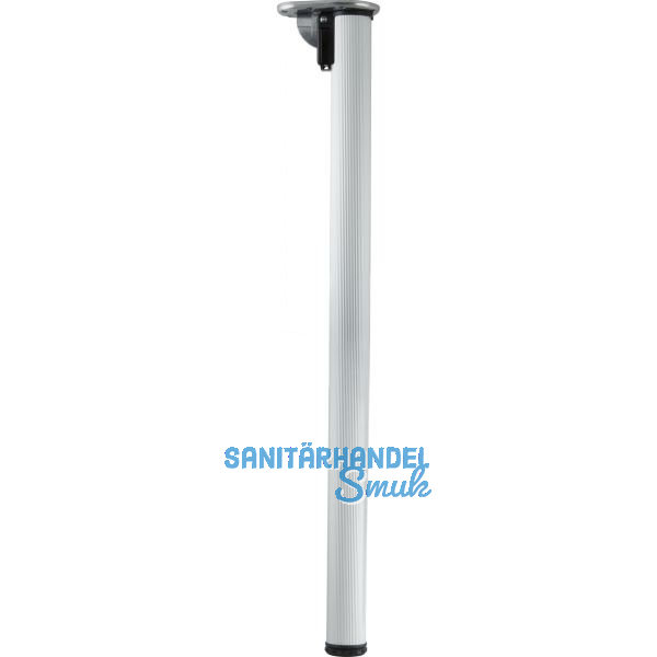 CAMAR Tischfu� "Click" � 50 mm, L�nge 705 mm, Aluminium silber gerillt