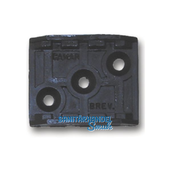 CAMAR Befestigungsplatte Stahl Kunststoff schwarz