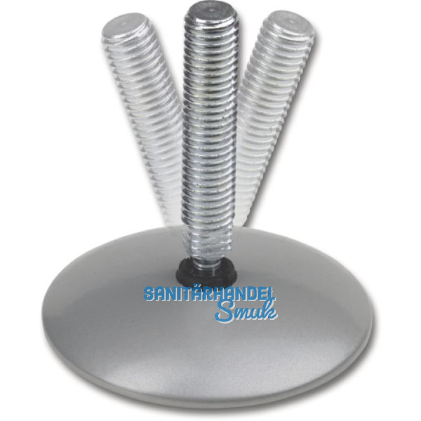 H�henverstellschraube mit Gelenk, �60, M10x60, Edelstahl geb�rstet/FE verzinkt