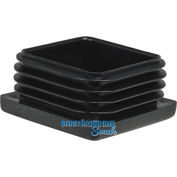 Lamellenstopfen 30 x 30 mm Wandst�rke 1 - 2,5 mm schwarz