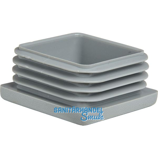 Lamellenstopfen 60 x 60 mm Wandst�rke 1,5 - 4 mm grau