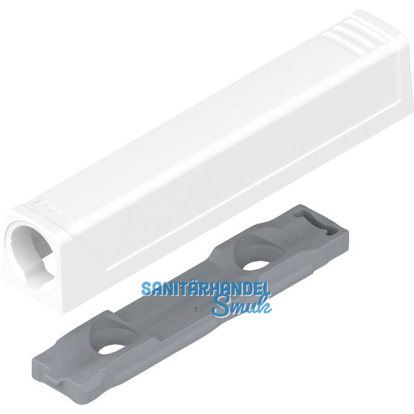 BLUM TIP-ON gerade Adapterplatte 956A1201, Langversion, seidenwei�