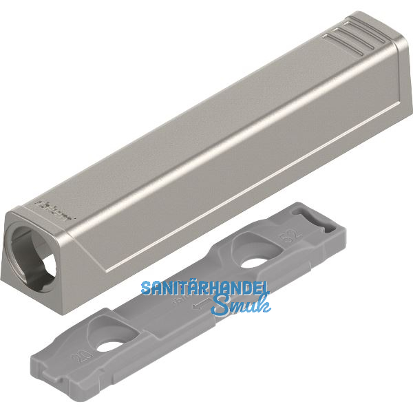 BLUM TIP-ON gerade Adapterplatte 956A1201, Langversion, nickel-lackiert