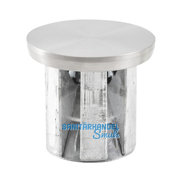 CAMAR Tischfu�-Adapterscheibe � 60 mm, Edelstahl mit Befestigungsteil