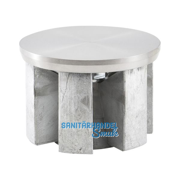 CAMAR Tischfu�-Adapterscheibe � 80 mm, Edelstahl mit Befestigungsteil