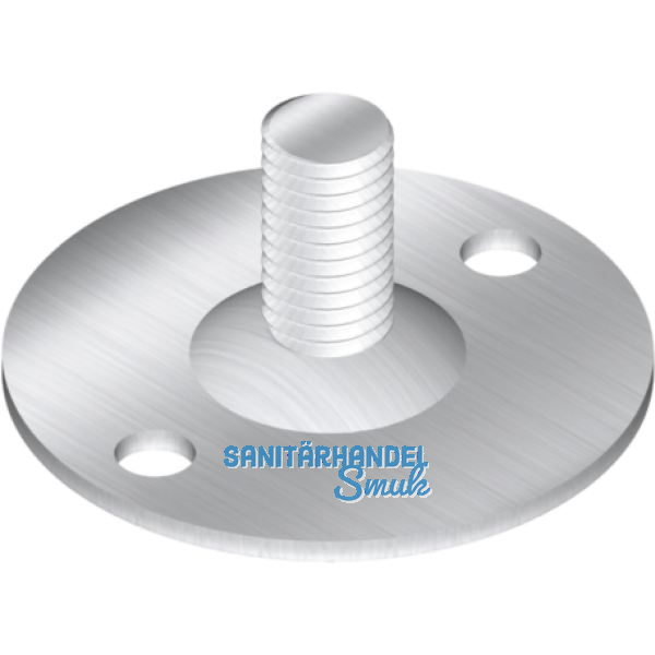 Montageplatte f�r Dekorf��e Holz/Edelstahl � 40 mm, Stahl verzinkt