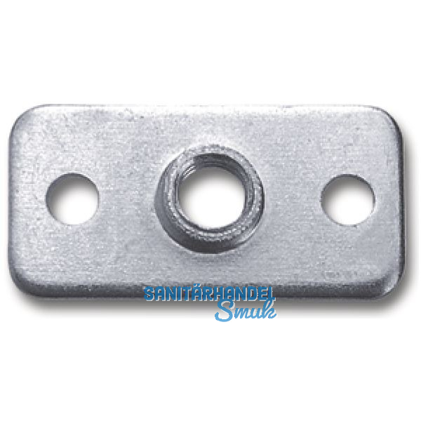 Montageplatte f�r Dekorf��e Holz/Edelstahl 40x20 mm, Stahl verzinkt