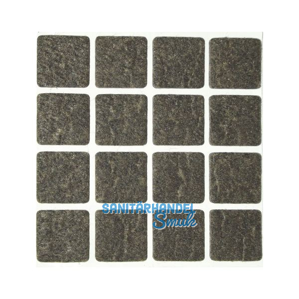 Filzgleiter 22 x 22 x 3 mm selbstklebend braun