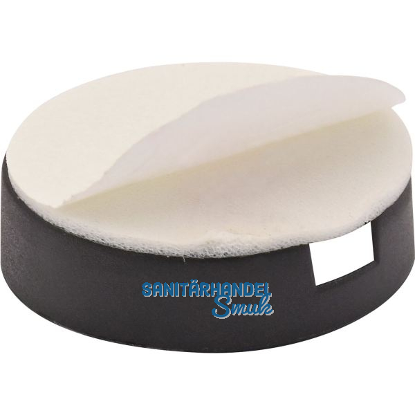 QuickClick Basisteil zum Kleben � 25 mm, H�he 6 mm, Kunststoff schwarz