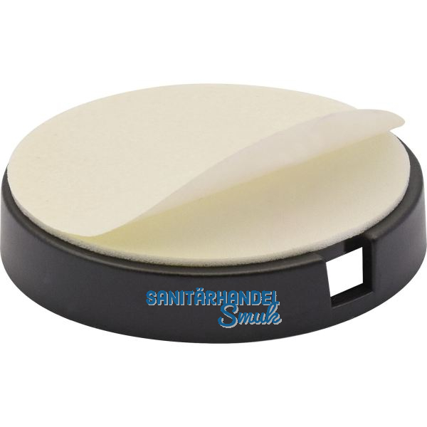 QuickClick Basisteil zum Kleben � 30 mm, H�he 6 mm, Kunststoff schwarz