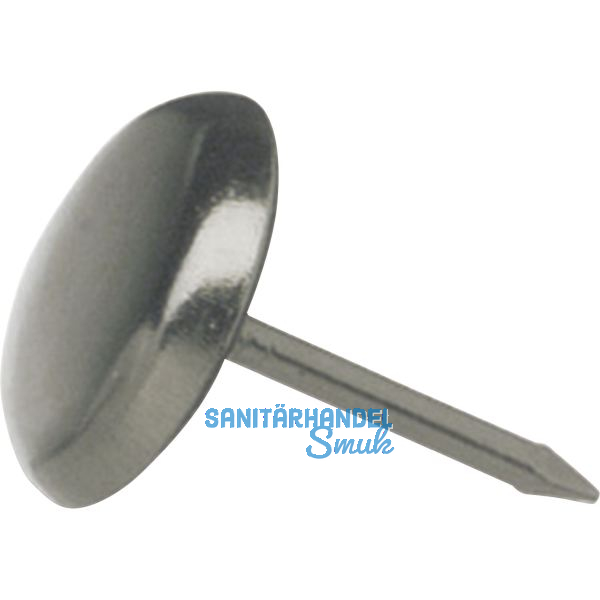 Nagelgleiter mit Stahlkappe und Einschlagstift 2, rund, �18, FE vernickelt