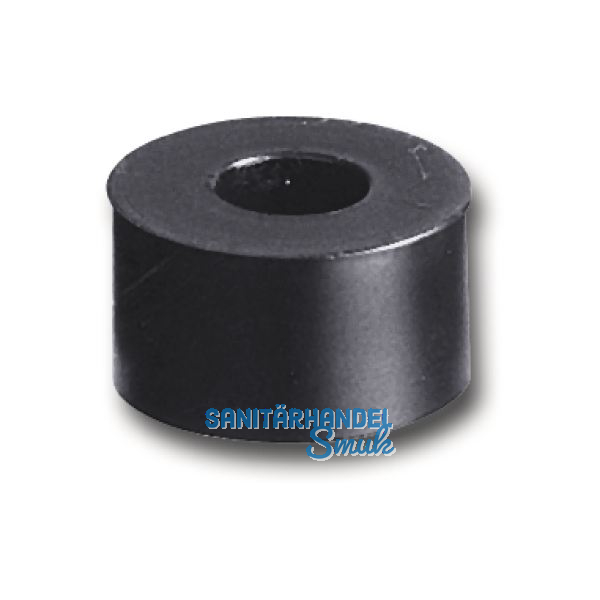 Abstandhalter, � 20 mm, Bohr � 10 mm, L�nge 10 mm, Hart-PVC schwarz