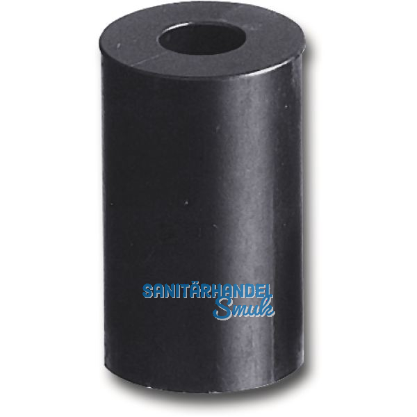 Abstandhalter, � 20 mm, Bohr � 10 mm, L�nge 27 mm, Hart-PVC schwarz