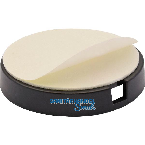 QuickClick Basisteil zum Kleben � 40 mm, H�he 6 mm, Kunststoff schwarz