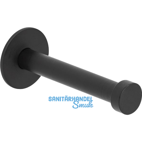 Mantelhaken Pirwa 1 mit Platte � 30 mm, Tiefe 72 mm, Stahl schwarz matt