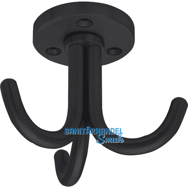 Dreifach-Haken Canis drehbar, H�he 67 mm, Stahl schwarz