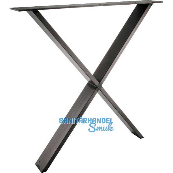 SIMAUSROM Tischkufe X-Form Schwarzstahl schutzlackiert