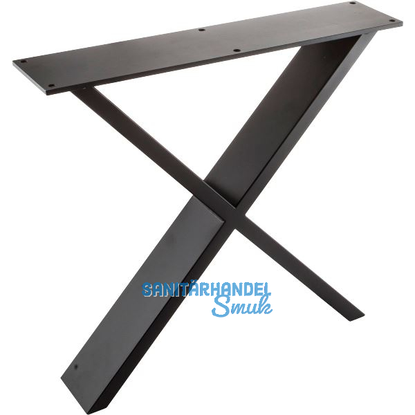 SIMAUSROM Bankkufe X-Form Breite 450 mm Stahl schwarz lackiert
