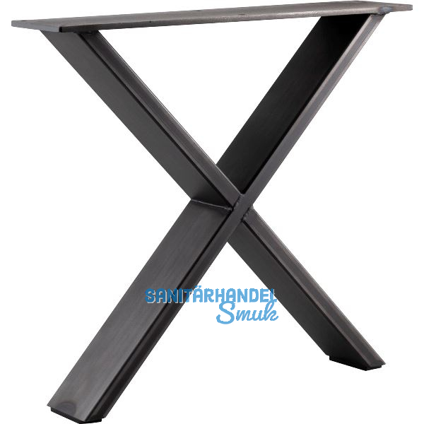 SIMAUSROM Bankkufe X-Form Breite 450 mm Schwarzstahl schutzlackiert